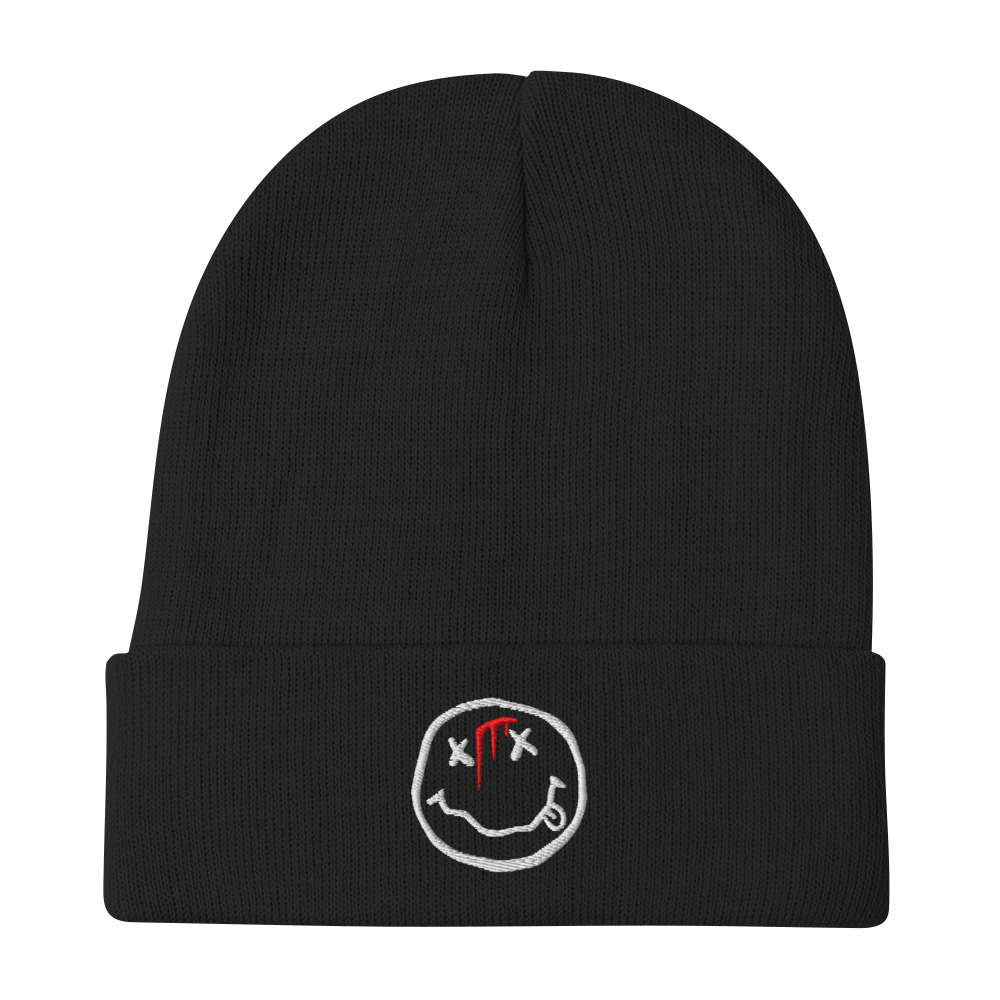 Smiley Face – Embroidered Beanie